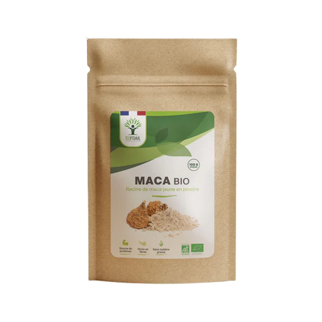 Maca BIO en poudre – sachet 100 g face avant