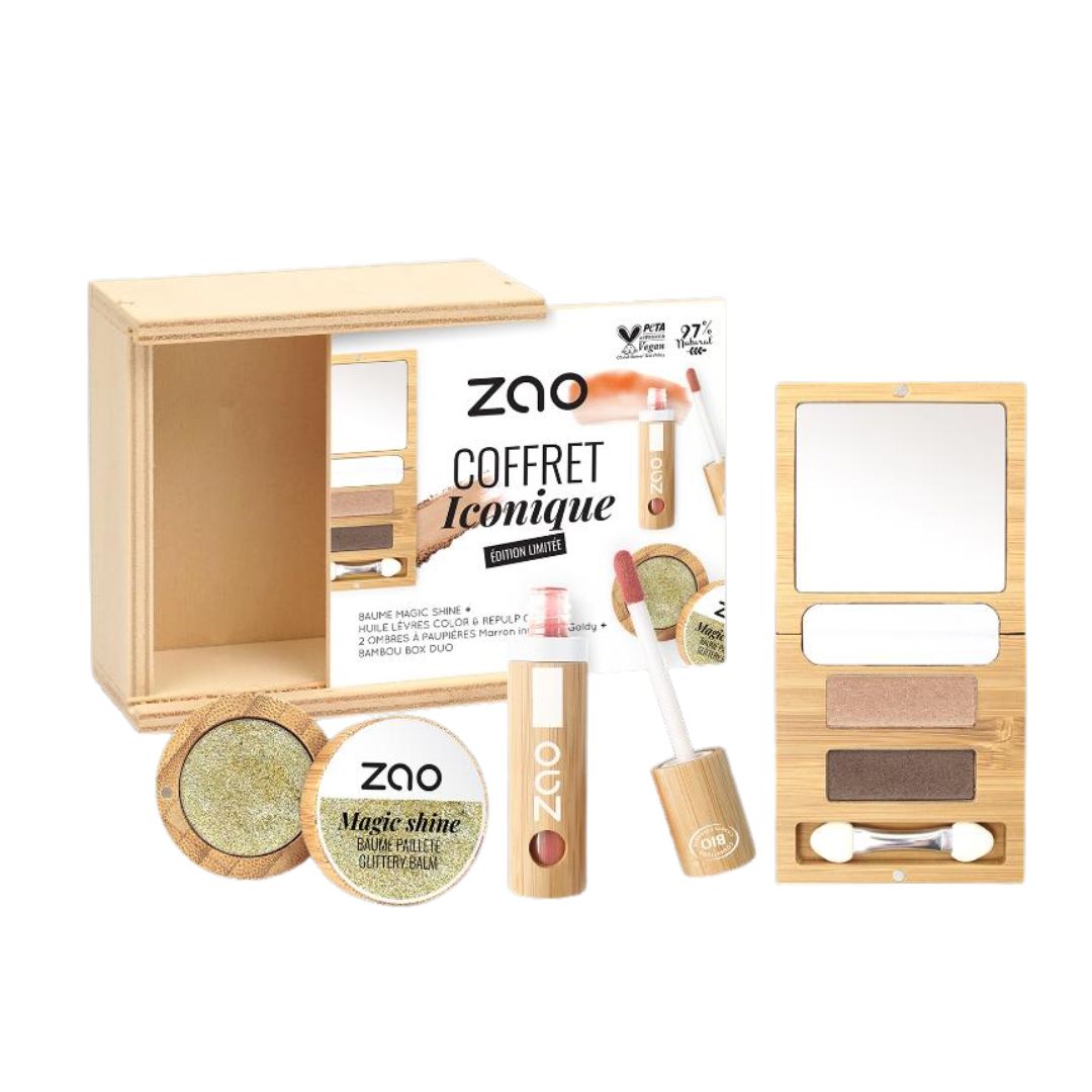 Coffret Iconique – Édition Noël – boîte bois face avant