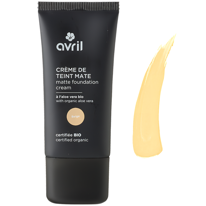 Crème de teint mate Beige 28 ml certifiée bio – flacon face avant