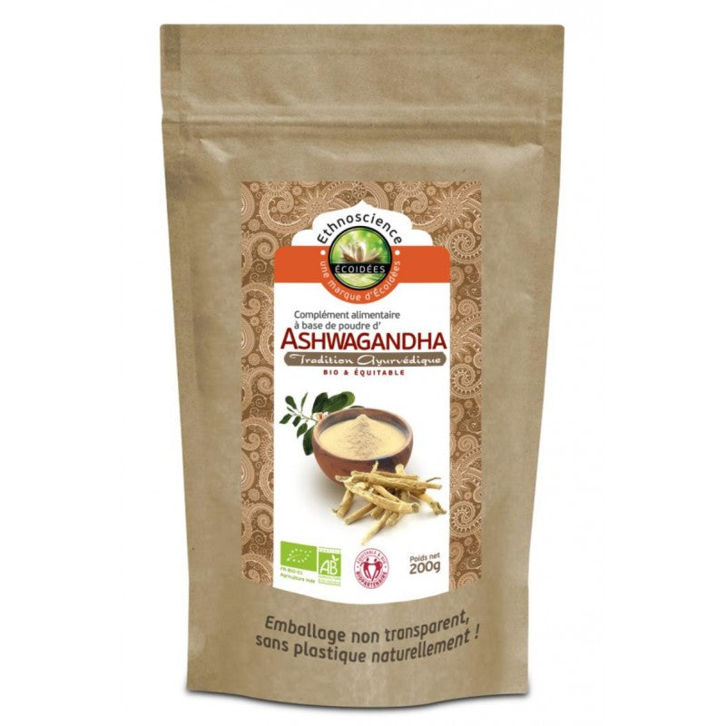 Poudre Ashwagandha – sachet kraft 200 g face avant