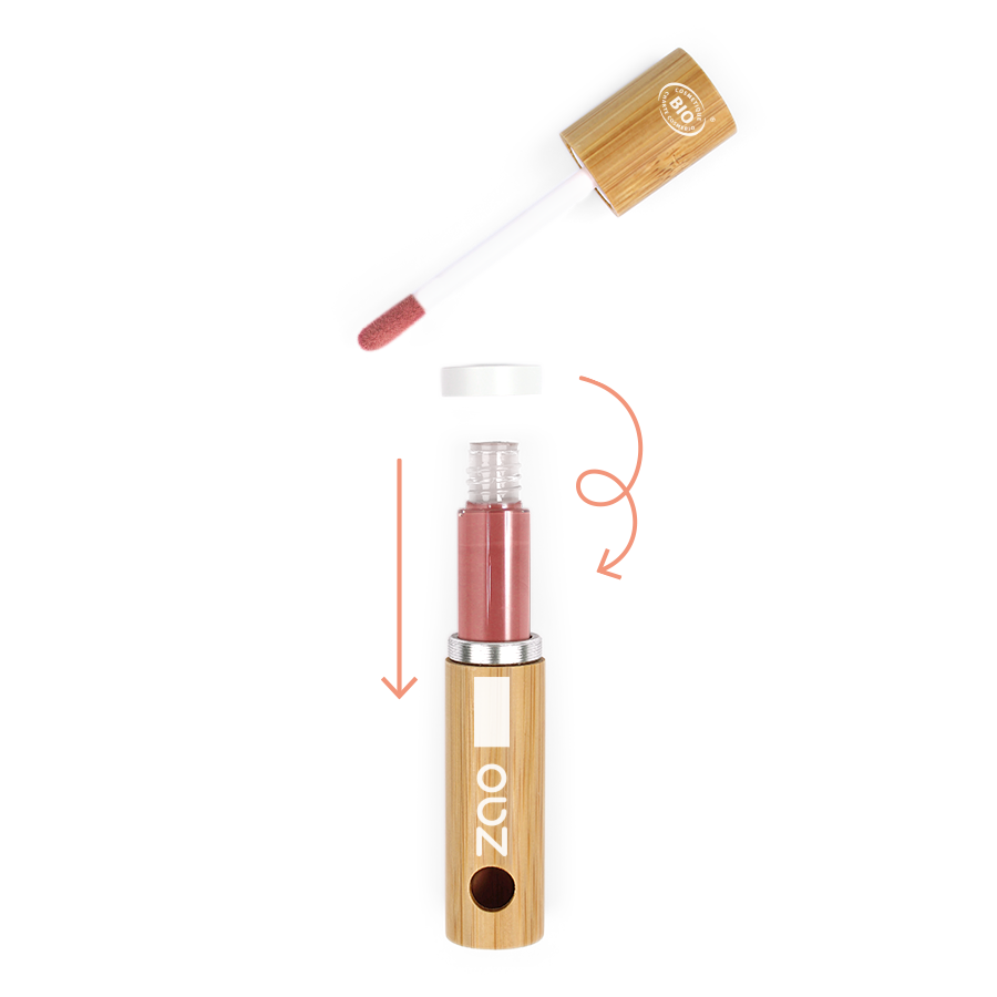 Encre à Lèvres 444 Rose Corail – étui bambou rechargeable