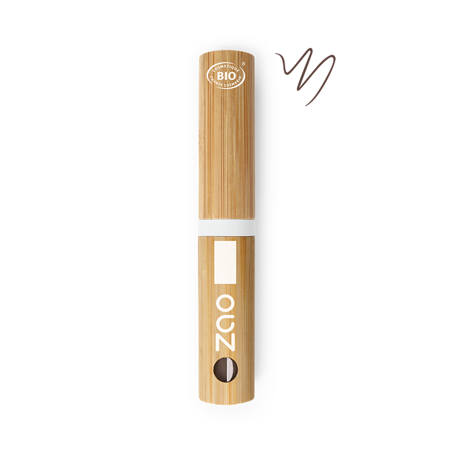 Eyeliner Pinceau 071 Brun Foncé – étui bambou rechargeable face avant