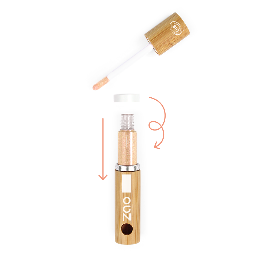 Gloss 017 Nude Irisé – étui bambou rechargeable