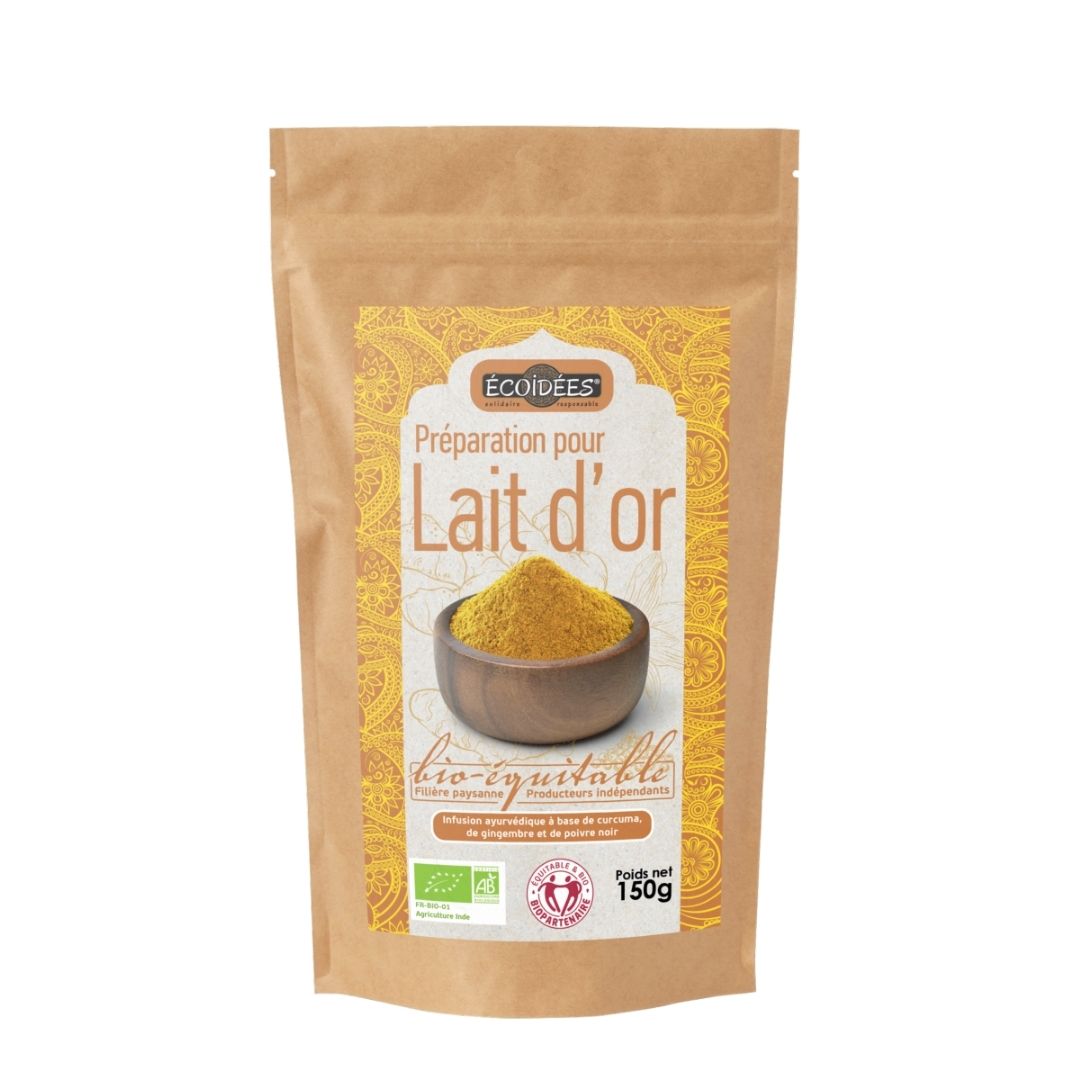 Lait d’or Bio – sachet kraft 150 g face avant