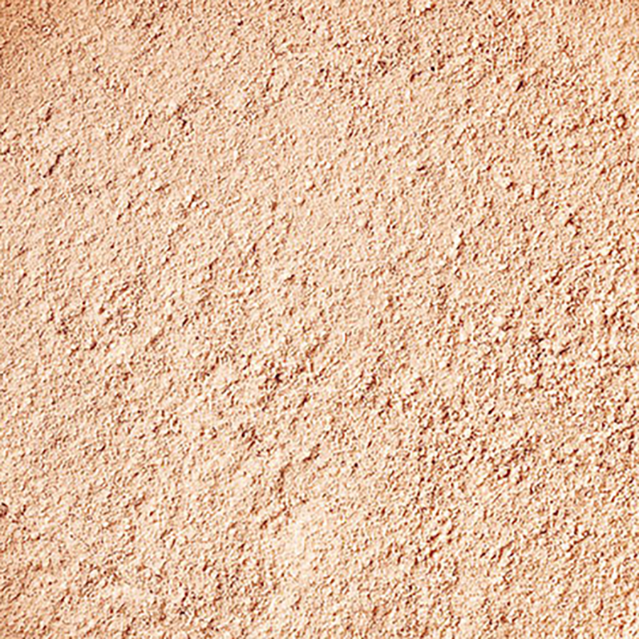 Application du Mineral Silk 501 Beige clair au pinceau kabuki sur le visage