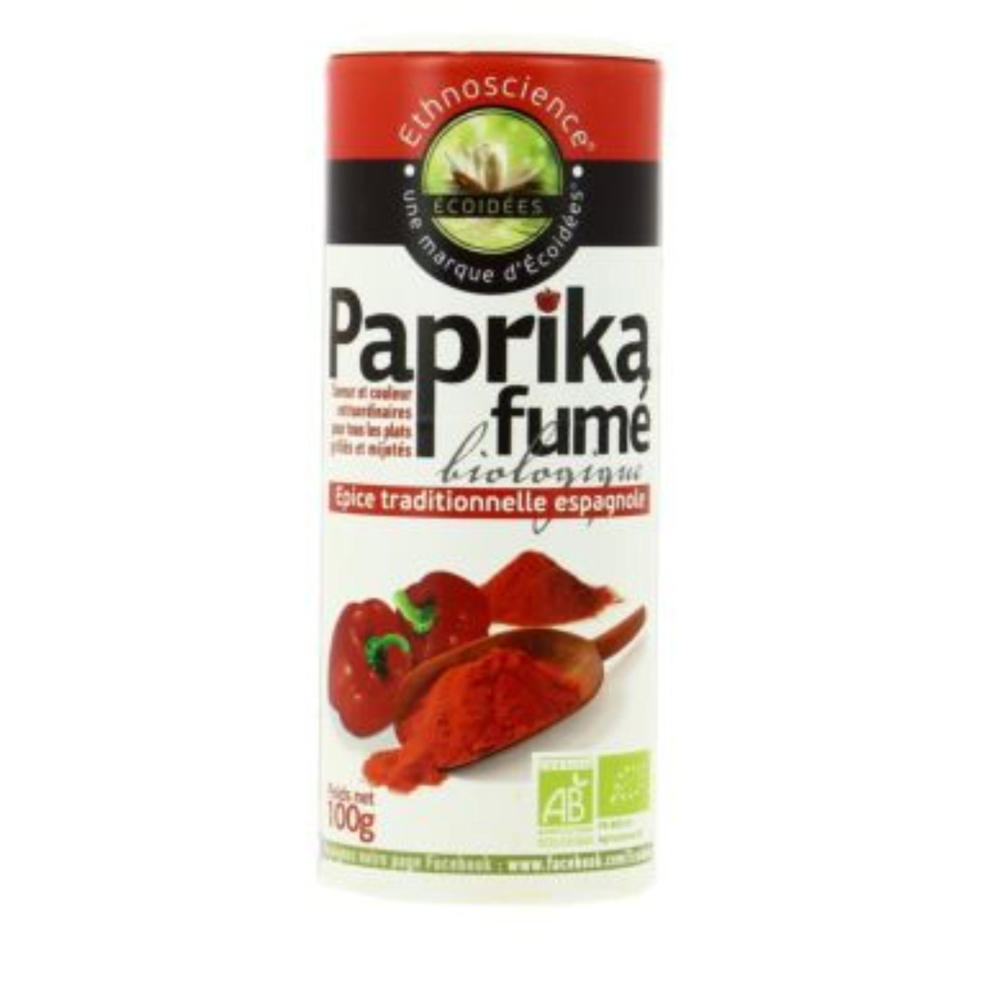 Paprika fumé BIO 100 g – tube carton face avant"