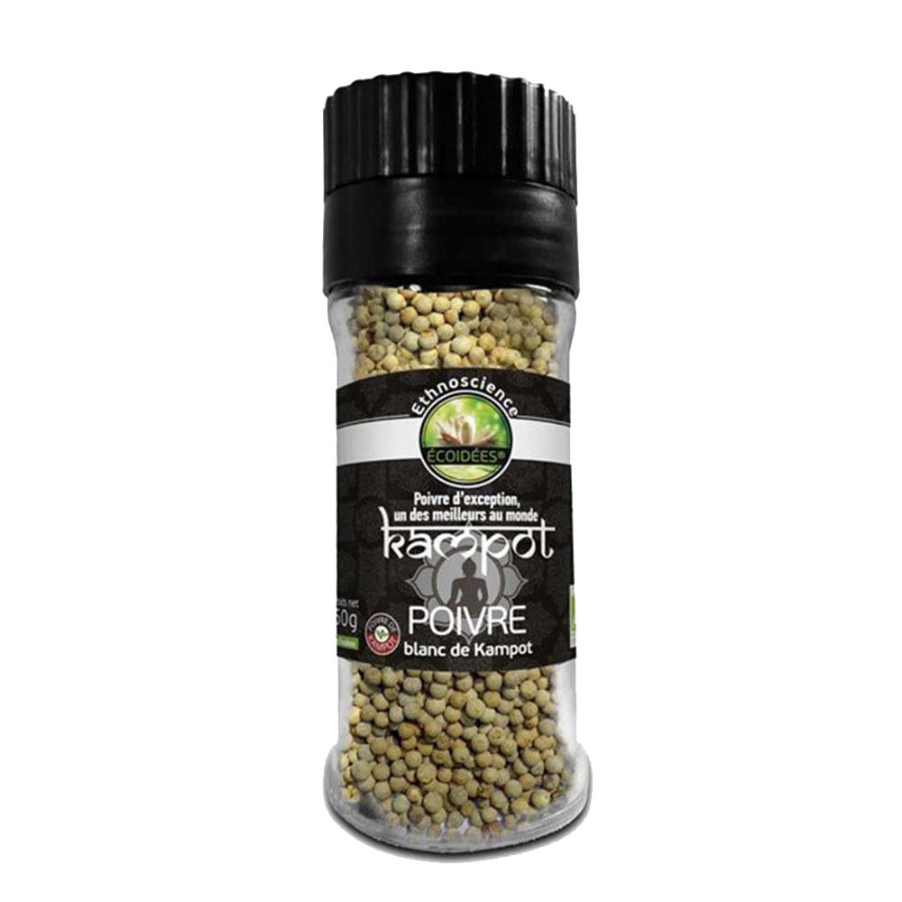 Poivre Blanc de Kampot – tube50 g face avant