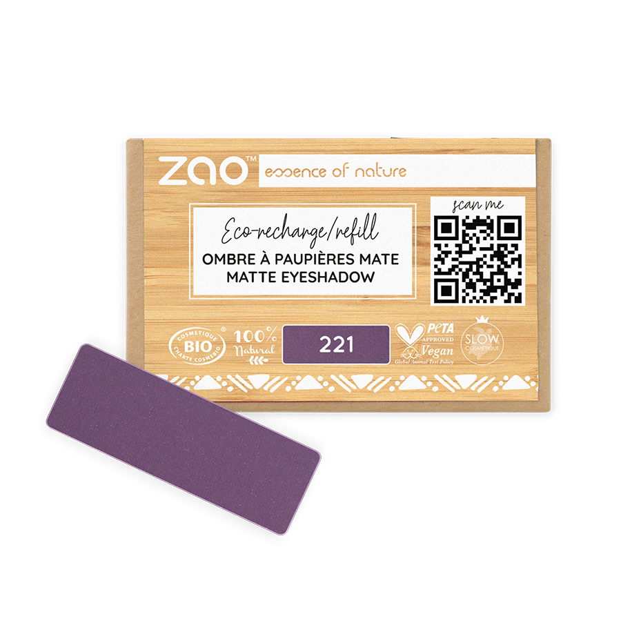 Recharge Ombre à paupières rectangle 221 Prune mat – face avant