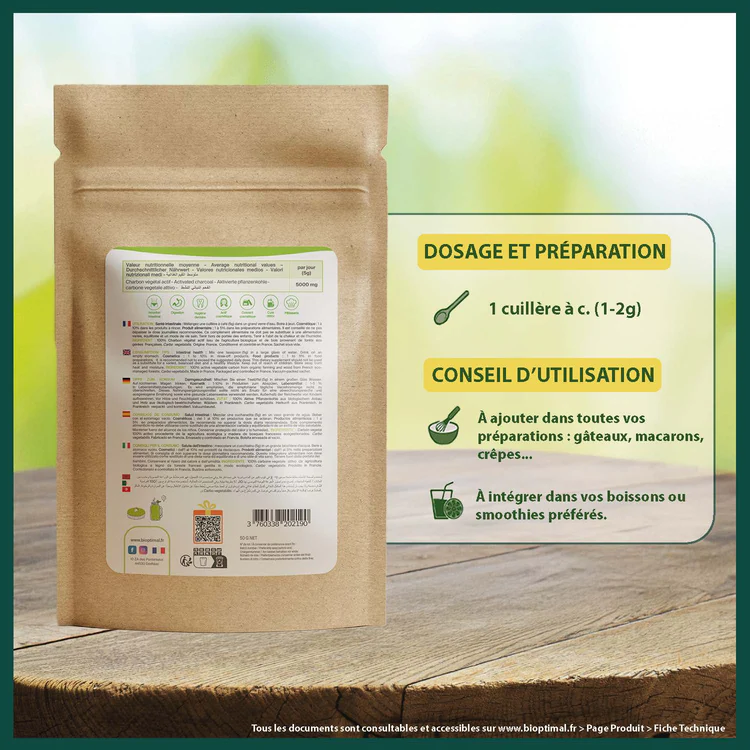 Charbon bio poudre fine
