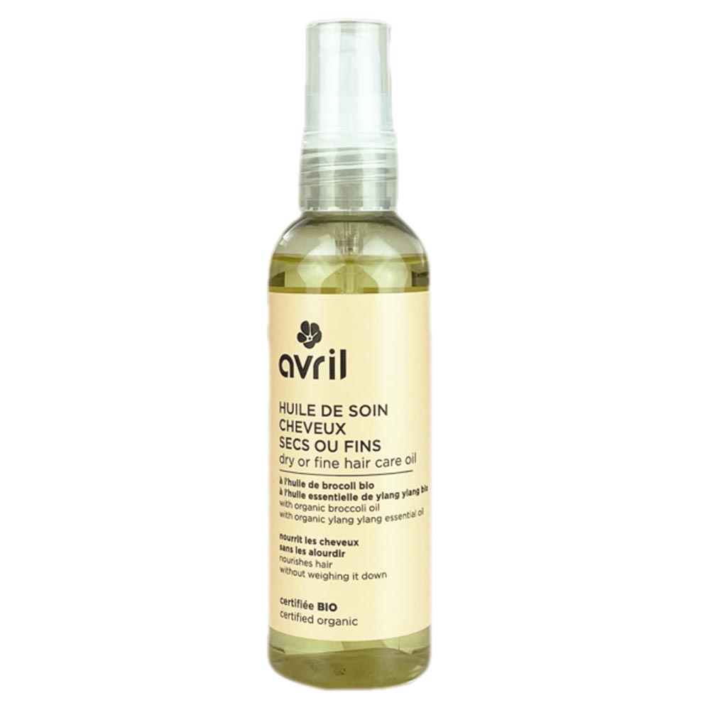 Huile de soin cheveux secs ou fins 100 ml – flacon face avant