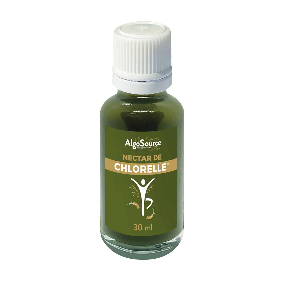 Nectar de Chlorelle® – flacon verre ambré 200 ml face avant