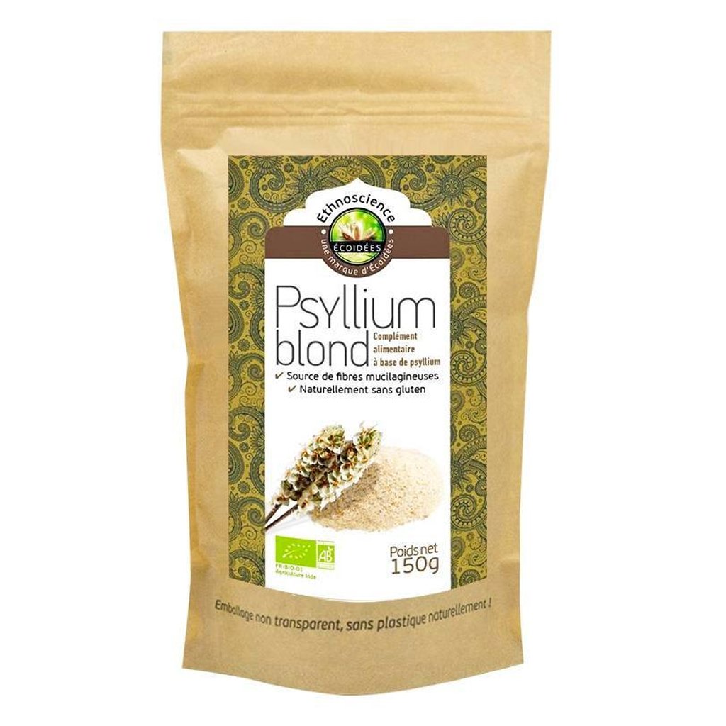 Psyllium blond bio – sachet kraft 200 g face avant