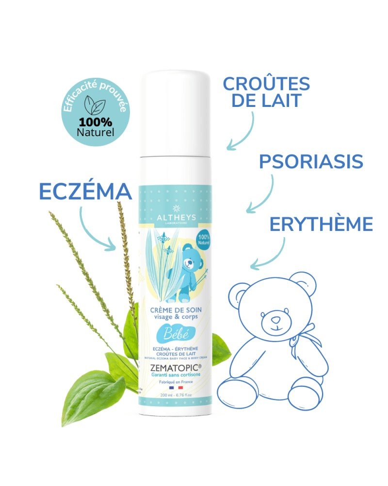 Application de la Crème Corps Zematopic Bébé sur la peau