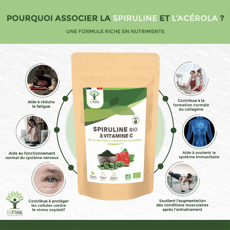 Spiruline & Acérola bio comprimés - Soin de Toi