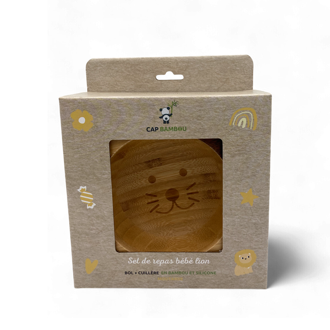 SET DE REPAS BÉBÉ LION MOUTARDE