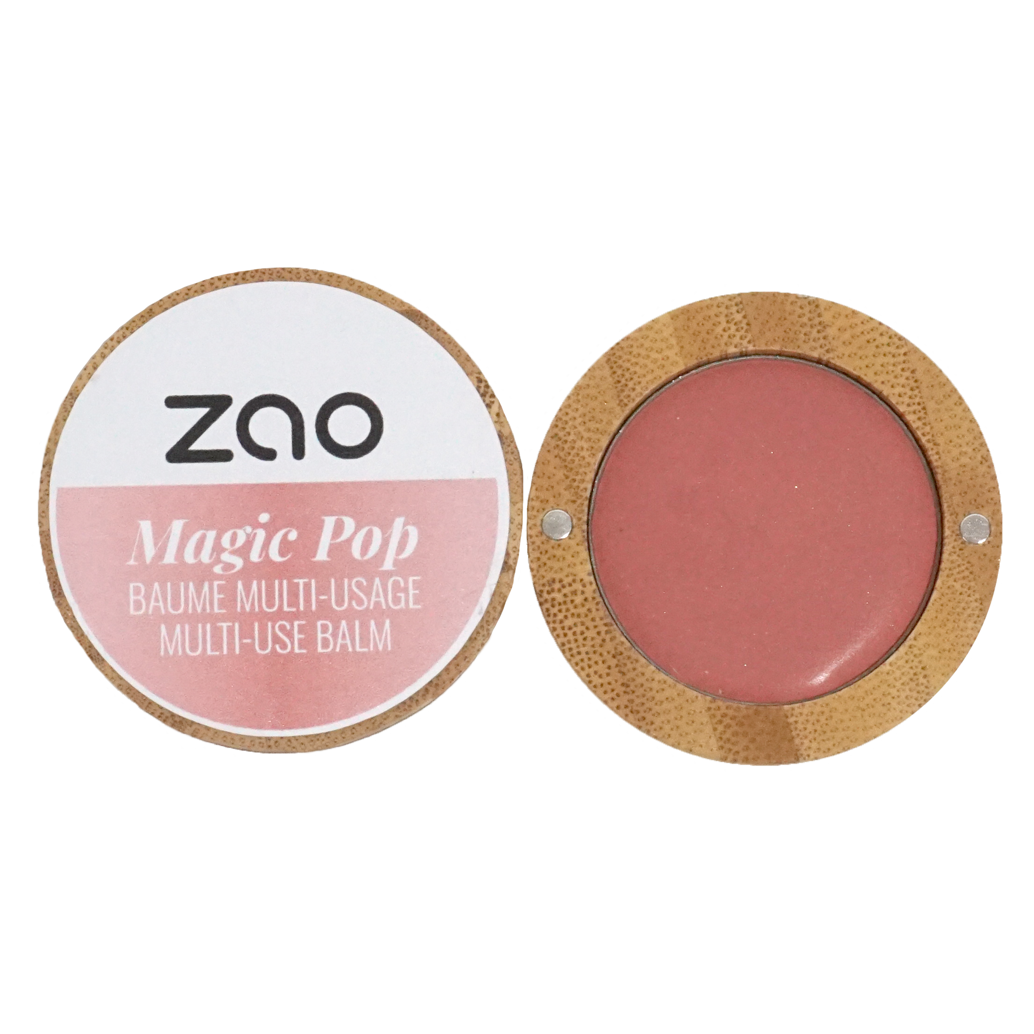 Baume Magic Pop 291 Éclat de Rose – pot bambou face avant