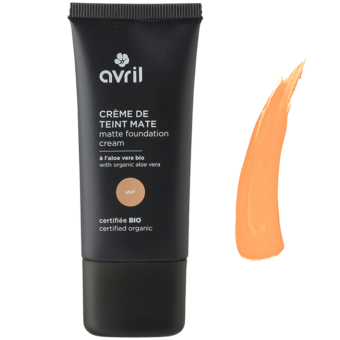Crème de teint mate Miel certifiée bio – flacon face avant