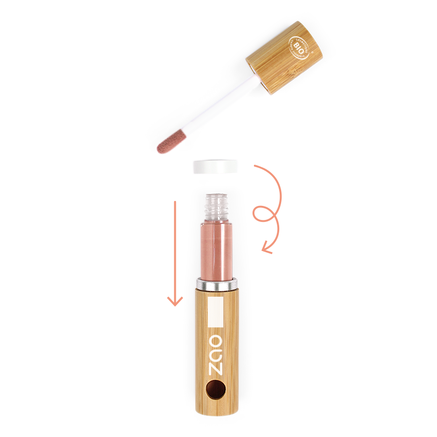 Encre à Lèvres 445 Rose Nude – étui bambou rechargeable