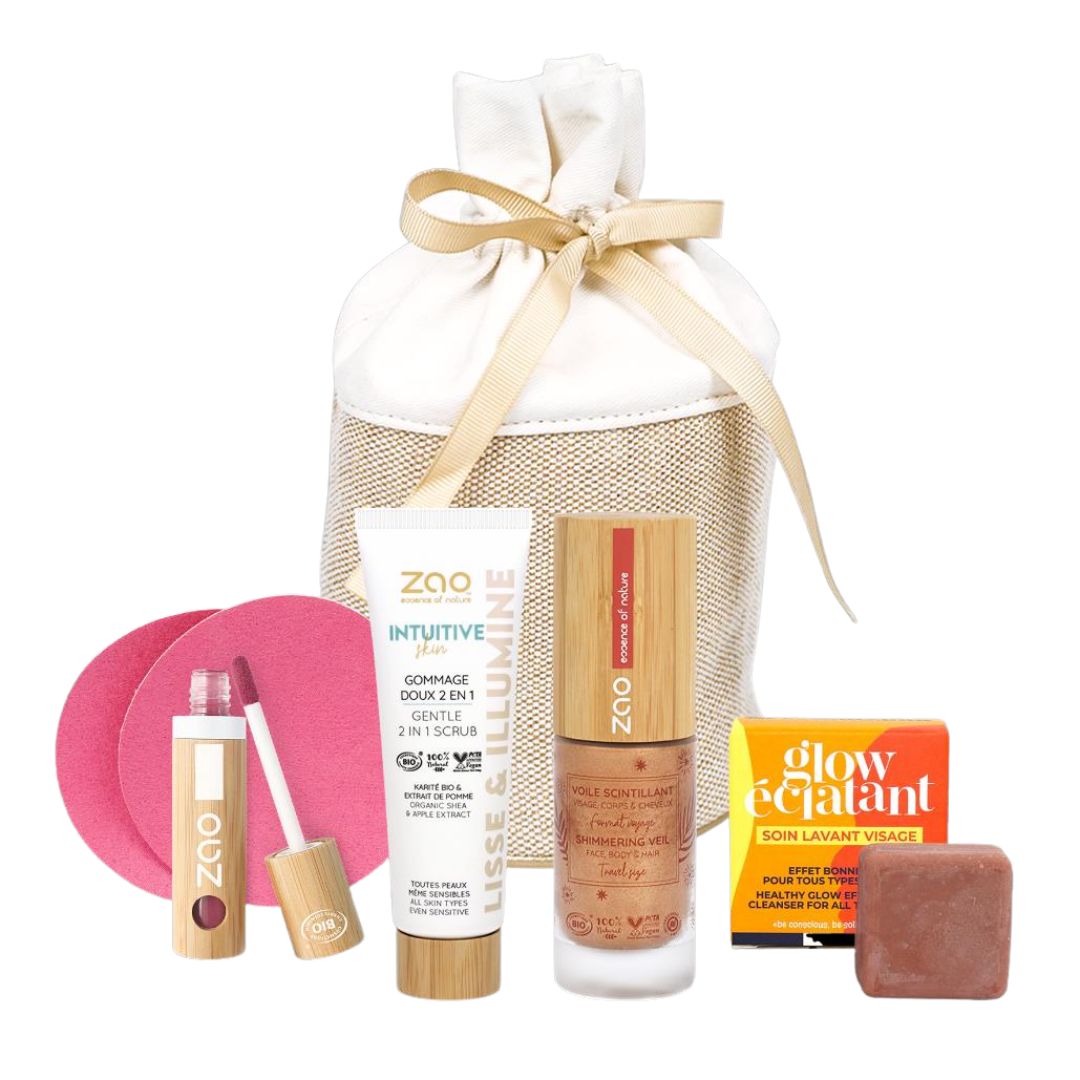 Glow me up selection – grande pochette dorée face avant