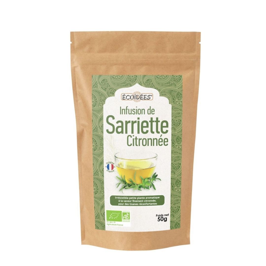 Infusion Sarriette Citronnée Bio – sachet 50 g face avant