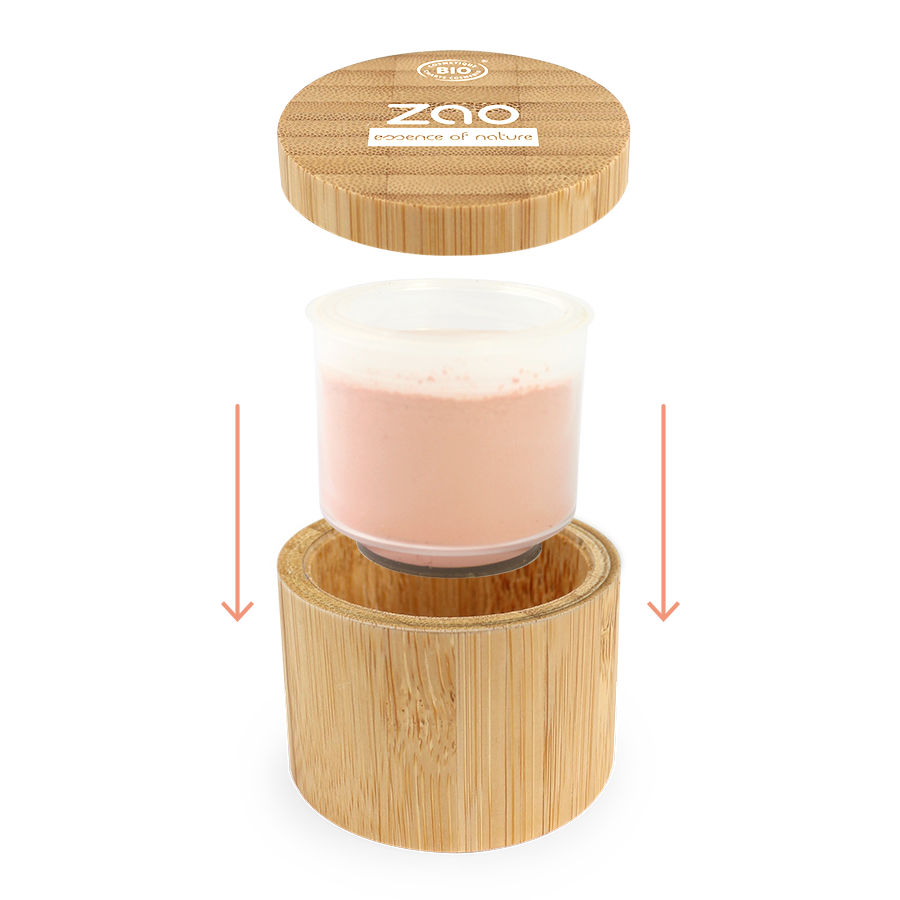 Mineral Silk 505 Beige noisette – boîtier poudre libre face rechargeable