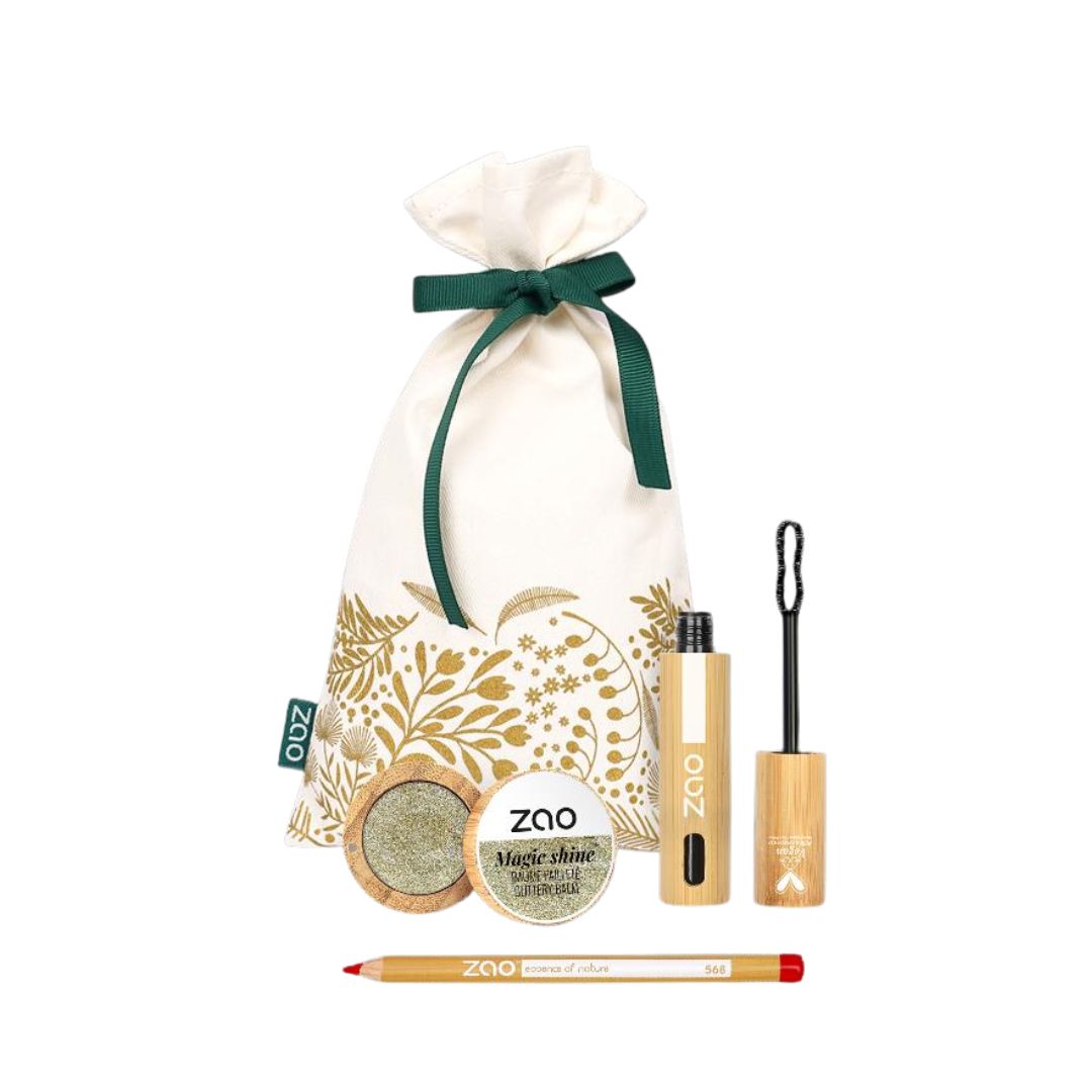 Pochette Couture – Édition Noël – pochette ruban verte face avant