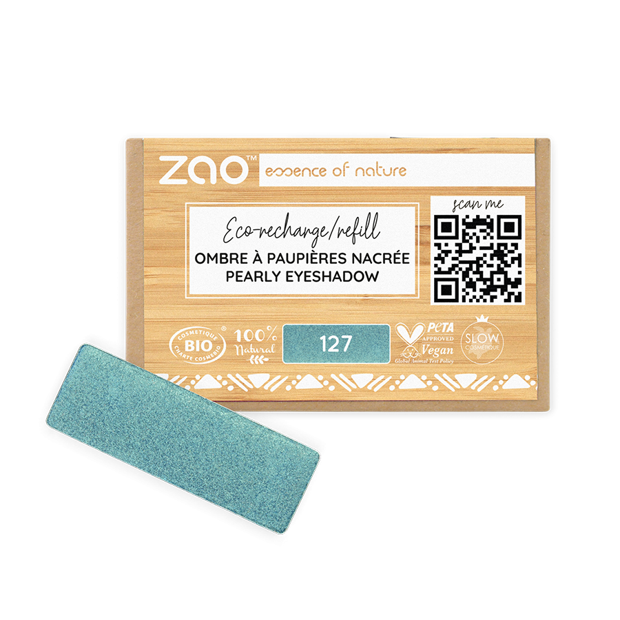 erplain_file_id:700710 - Recharge Ombre à paupières rectangle 127 Bleu paon