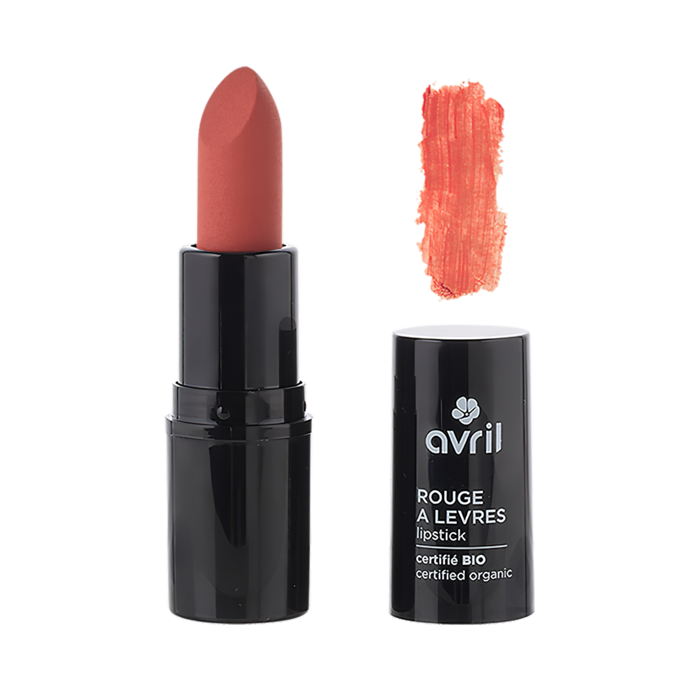 Rouge à lèvres Pêche de vigne – certifié bio, étui face avant