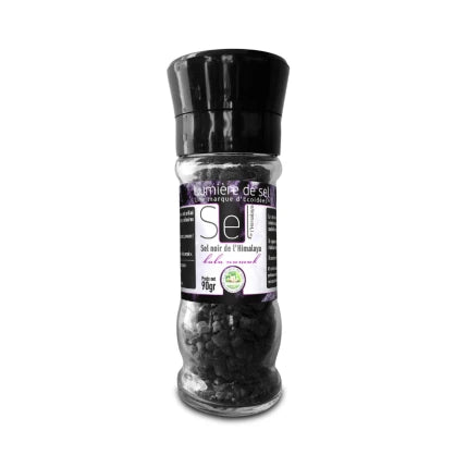 Sel Noir de l’Himalaya – moulin verre 90 g face avant