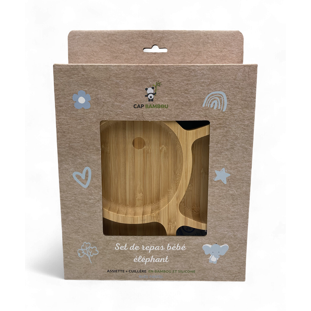 Set de repas bébé Éléphant – emballage