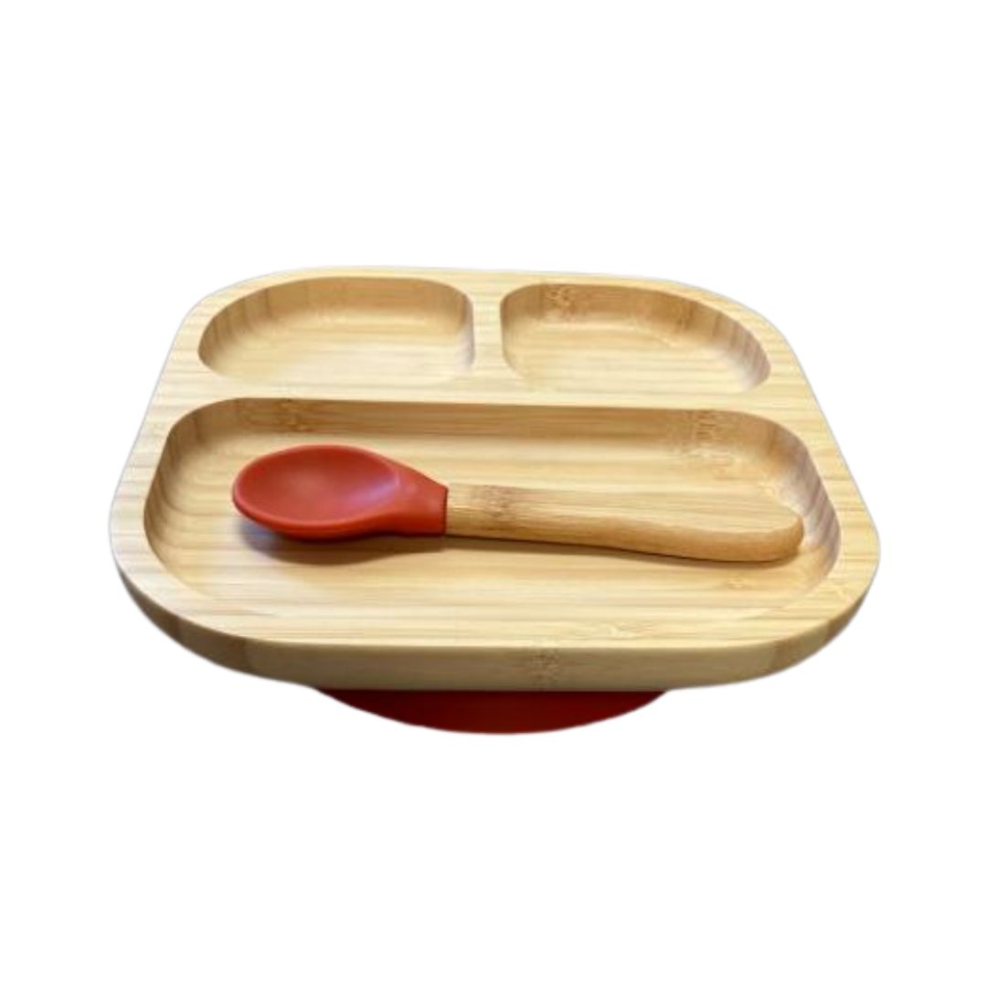 Set de repas bébé Terracotta CAP BAMBOO – vue d’ensemble