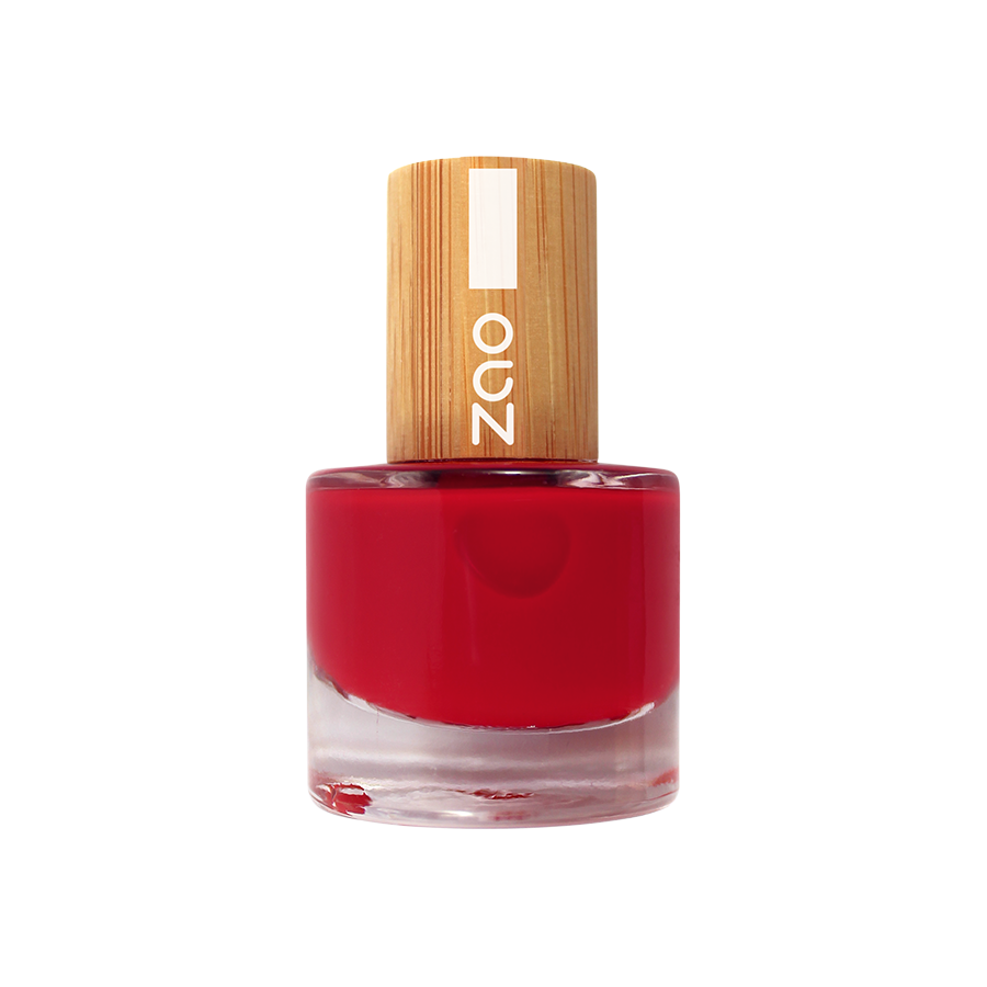 Vernis à ongles 650 Rouge Carmin – flacon 8 ml face avant