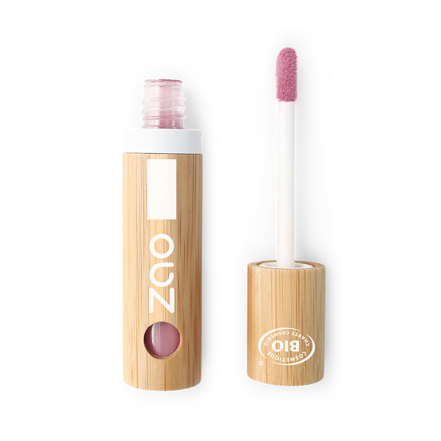 Vernis à Lèvres 037 Bois de Rose – flacon bambou rechargeable face avant