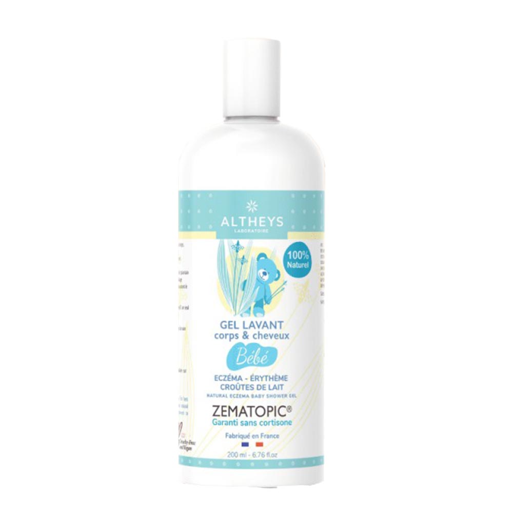 Gel Lavant Zematopic Bébé – flacon pompe 200 ml face avant